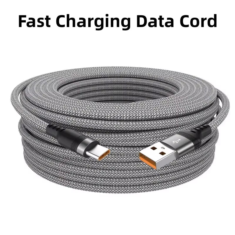 Extended 5/3/2/1-Meter Type-C USB Android 5A Super- Charging Cable Suitable for Huawei, Xiaomi, Vivo, and Leeco Phone Data Cable