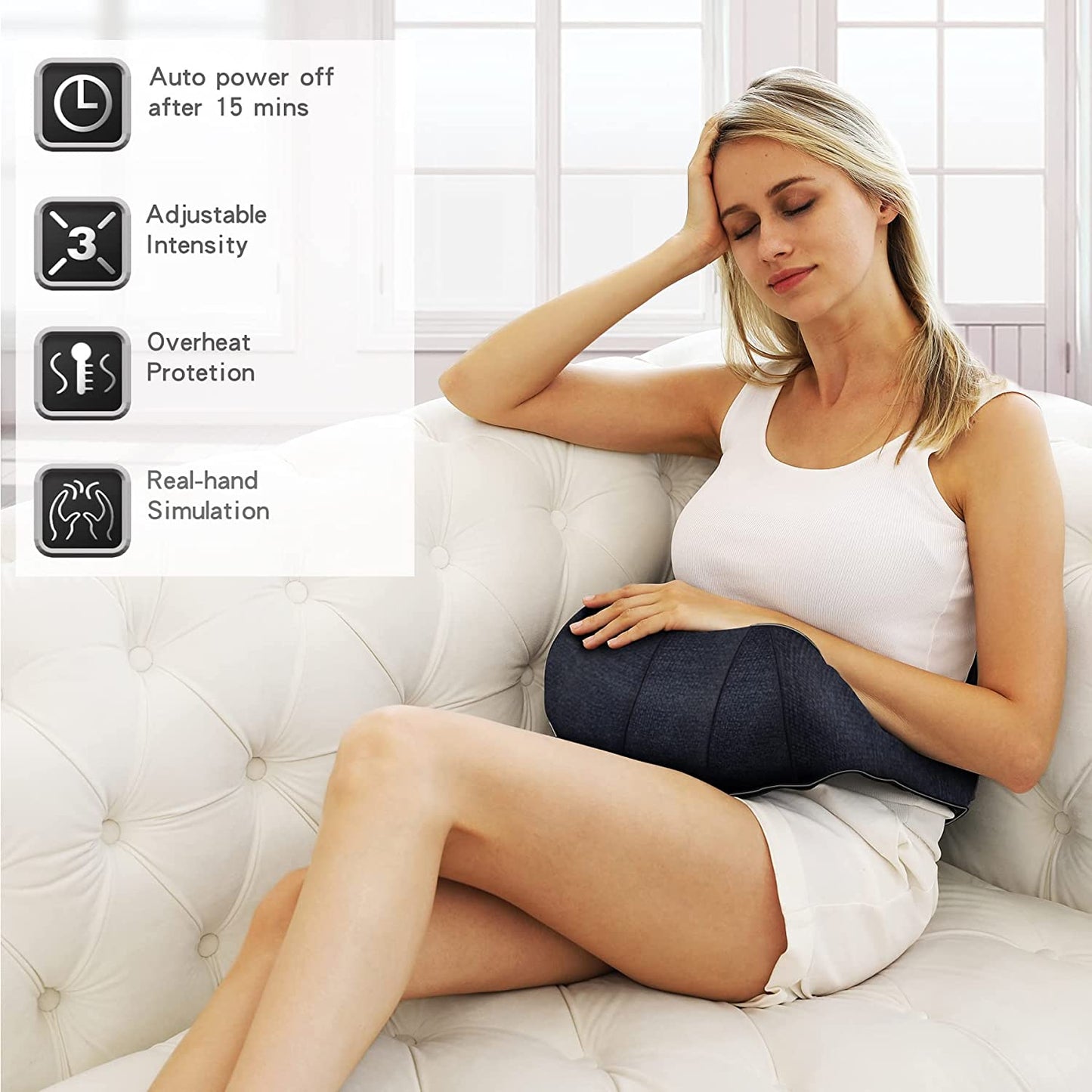Gifts for Women, Shiatsu Back Shoulder & Neck Massager with Heat