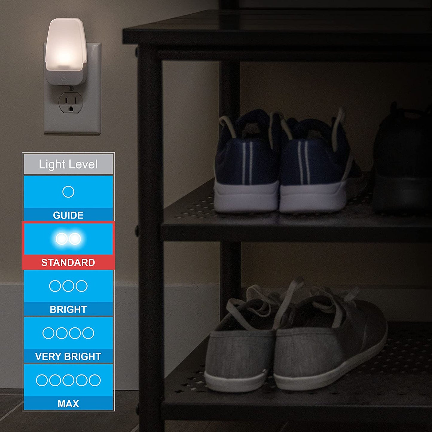 GE Plug in Night Light with Dusk to Dawn Sensor, 8 Pack